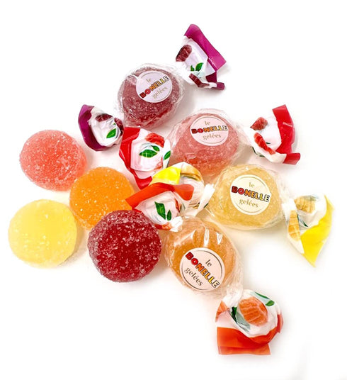 2 (Pack 2) SweetGourmet Original Bonelle Fruit Jellies | Bulk Wrapped | Orange, Lemon, Strawberry, Cherry | Pounds