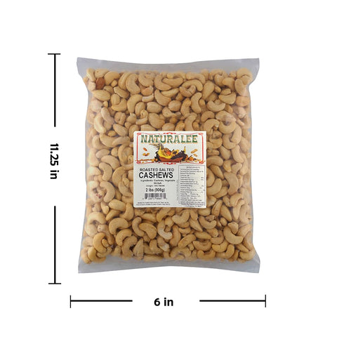2 lbs Naturalee Cashews - Roasted, Salted - Natural Heart Healthy Snack
