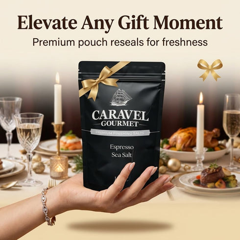 14 oz Espresso Infused Sea Salt with Bold and Rich Flavor Premium Infused Salt that Bring Earthy Flavor Espresso Gift