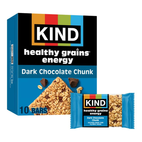 KIND Healthy Grains Energy Bars, Dark Chocolate Chunk, Gluten Free, Healthy Snacks,