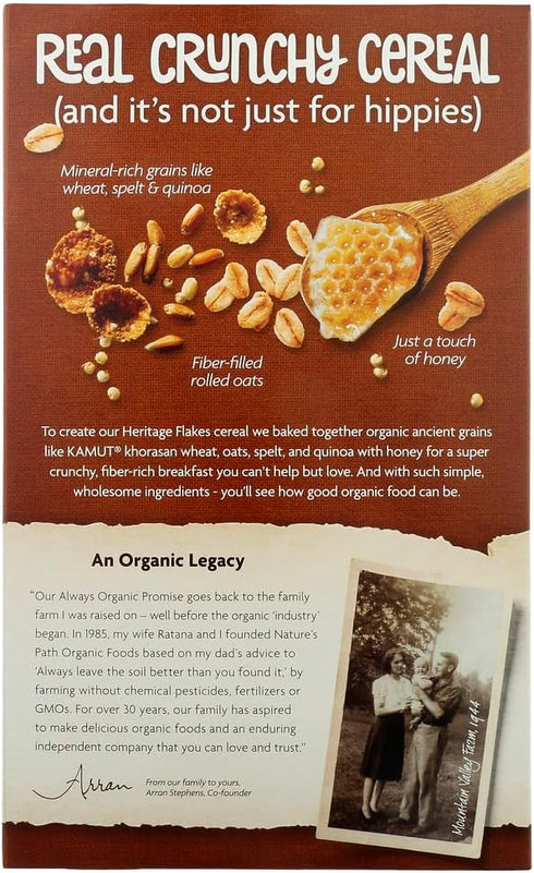 13.25 oz 2 Nature's Path Organic Heritage Heirloom? Whole Grain Flake Cereal - - pc