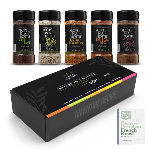 Spice Box Gift Set 5x 3oz Bottles | Premium Blends With Recipe