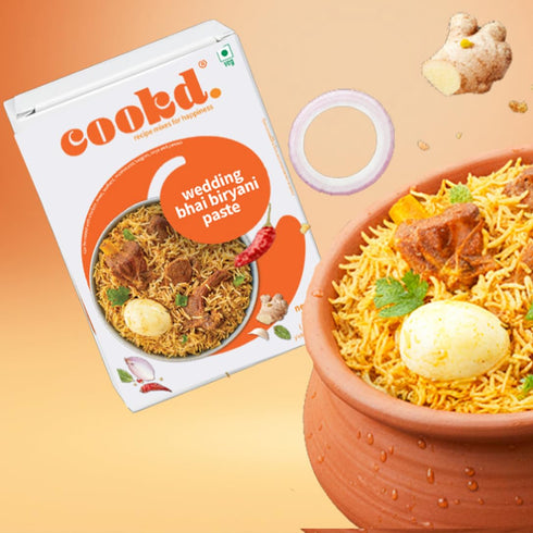 Cookd Wedding Bhai Biryani Paste 255g Preservative Free | Festive-Style One-Pot Biryani