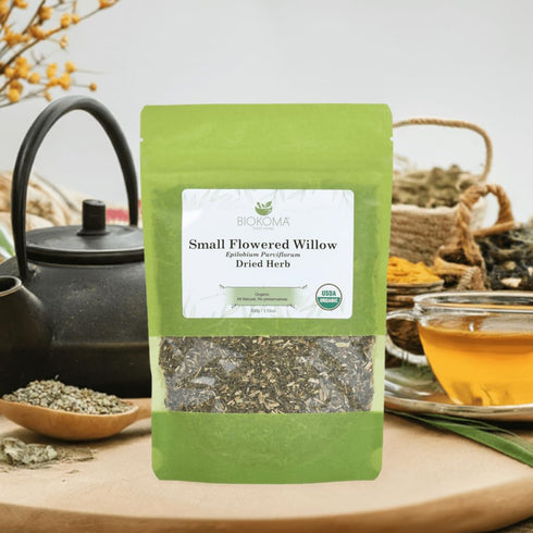 100g (3.55oz) Biokoma Organic Small-Flowered Willow Dried Herb Epilobium Parviflorum Loose USDA Organic Herbal Tea