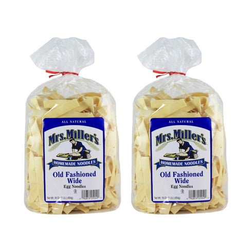 CPG.IO Mrs. Miller's Old Fashioned Egg Noodles, Wide 16 Ounce (Pack of 2)