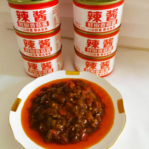 STARTZYK 80g 6 Mushroom Chili Sauce, Spicy Umami Chili Crisp with Mushrooms & Peppers, Asian Gourmet Chili Paste