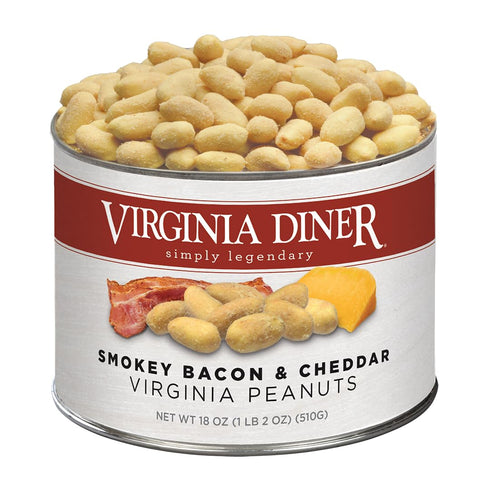 Virginia Diner Smokey Bacon Cheddar, Blister Roasted Gourmet Natural Virginia Peanuts, Gourmet