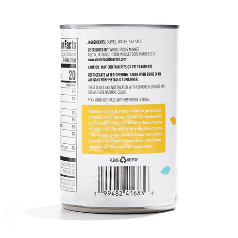 365 6 by Whole Foods Market, Ripe Medium Pitted Olives, Ounce
