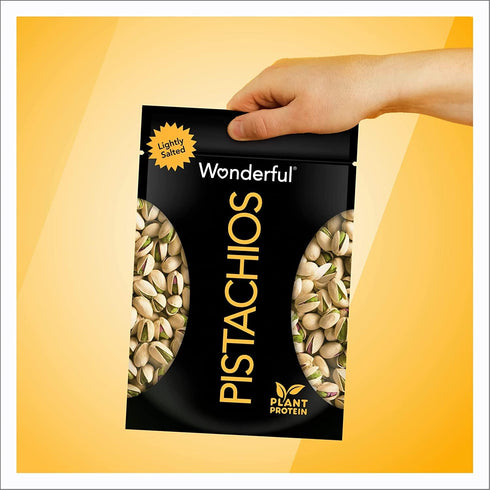 Wonderful Pistachios In Shell, Lightly Salted Nuts, 16 Ounce Resealable Bag, Healthy Protein Snack