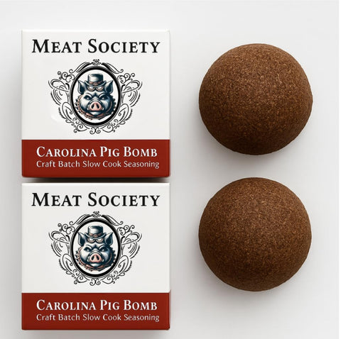 Meat Society 2 Pack Carolina Pig Bomb; Craft Batch Slow Cook Seasoning, Gourmet BBQ