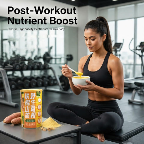 xapuo 600g Yam,Kudzu&Corn Cereal Mix Instant Porridge Powder,No Added Sugar,Smooth Texture,Easy To Prepare,Whole Grain