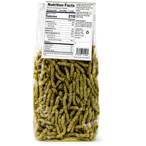 (500 GUSTO ETNA Pistachio Busiata Pasta, Spiral Pasta gr), Artisan Busiate Italian Pasta, Product of Italy, Non GMO
