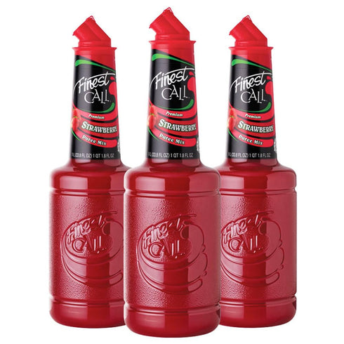 Finest Call Premium Strawberry Puree Drink Mix, 1 Liter Bottle (33.8 Fl