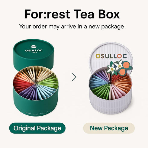 (36 Count, 6 6ea,) 6 OSULLOC For:rest Tea Box Types x Exquisite & Unique Gift idea For Tea Lover, Variety Gift Box