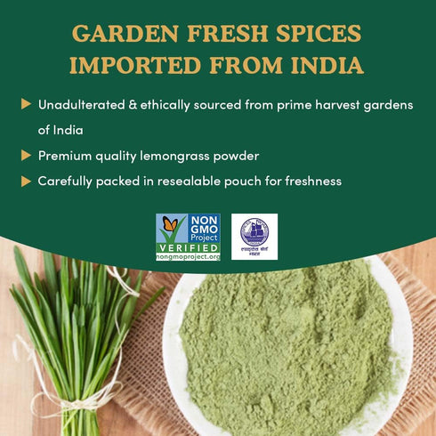 SPICE TRAIN Lemongrass Powder, 226g/8oz Non-GMO, Gluten Free for Cooking, Smoothies, Tea