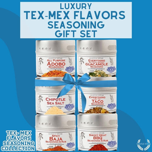 6 Packed, Tex-Mex Flavors Seasoning Collection | Authentic Small Batch | Tacos, Burrito, Enchiladas, Fajita, BBQ, Air