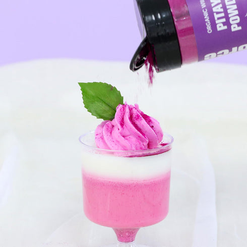 100% 4.23 Dragon Fruit Powder - Organic Freeze-Dried Pitaya for Baking, Beverages, Cakes, Frosting, Smoothies, Coloring