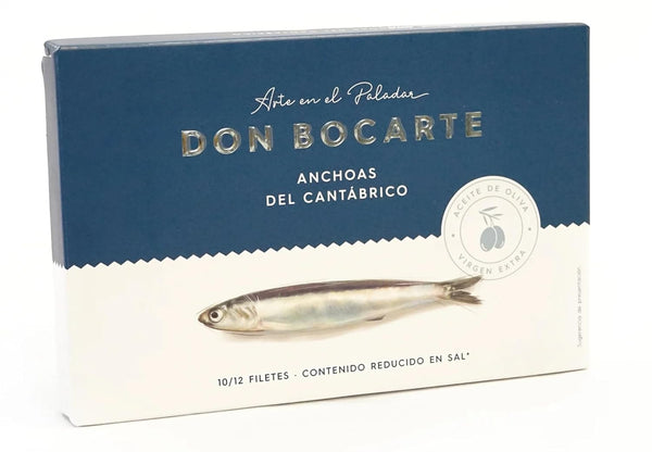 Don Bocarte Cantabrian Anchovies in Extra Virgin Olive Oil 100g (3.5 oz) 10/12 Fillets