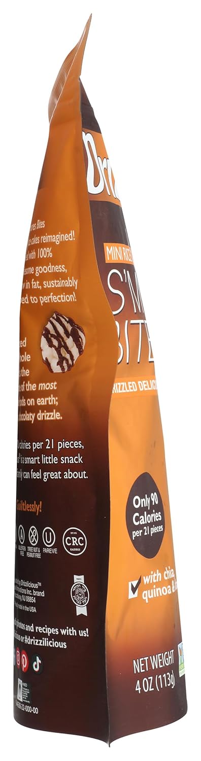 4 OZ DRIZZILICIOUS S'more's Bites Mini Rice Cakes