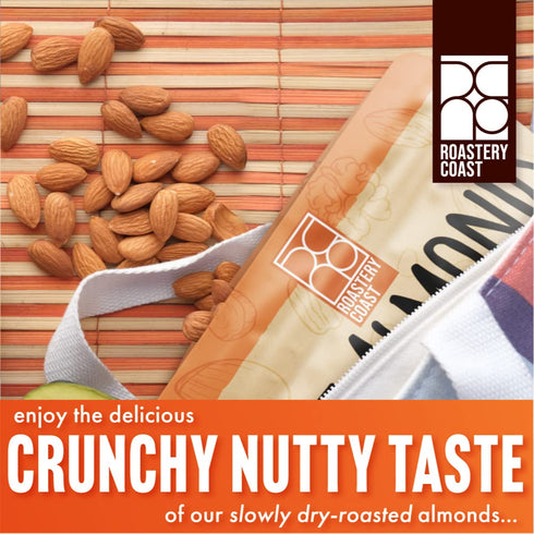 3 LB Roastery Coast - Daily Nuts Just Roasted Almonds | Almonds Bulk | Unsalted Nuts| Slow Dry Roasted | Steam