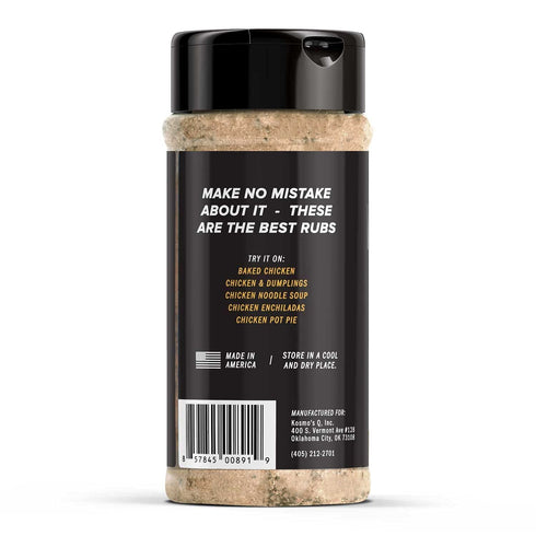 Kosmos Q The Best Beer Can Chicken Rub - BBQ Meat Dry Rub & Beer Can Chicken Seasoning - Use on Baked Chicken, Dumplings, Enchiladas & More (12.2 oz)