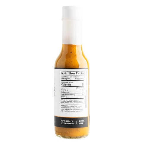 5 oz 5 oz Habanero, Orange and Ginger Hot Sauce by Hook & Arrow Award Winning, Low Sodium, Gluten-Free, Paleo, Vegan