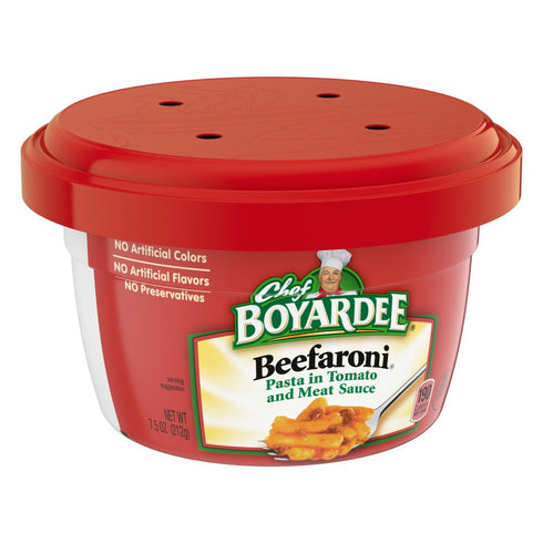 (12 Case of Chef Boyardee Microwave Beefaroni Total)