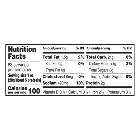 63 oz. Utz Sourdough Specials Pretzels, Original, Barrel, Classic Pretzel Knot with Rich Sourdough Flavor, Resealable