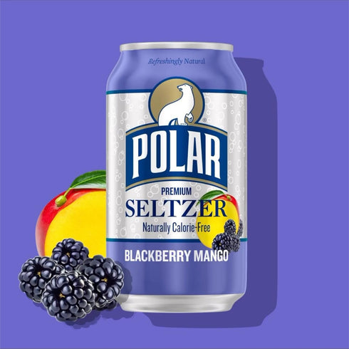POLAR 12 oz 12 pack Seltzer Water, Blackberry Mango, fl cans