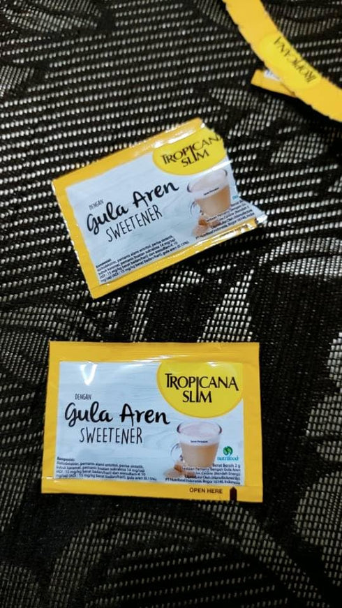Tropicana Slim 50-ct, 100 (Pack 1) Sweetener Palm Sugar Gula Aren gram
