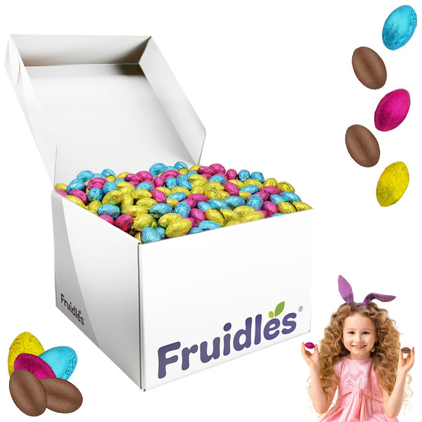 The Dreidel Company Easter Chocolate Eggs 5 Pounds (Bulk), Multicolored Foil Wrapped