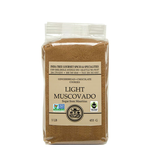 India Tree Light Muscovado Sugar, 1 Pound (Pack of 6)