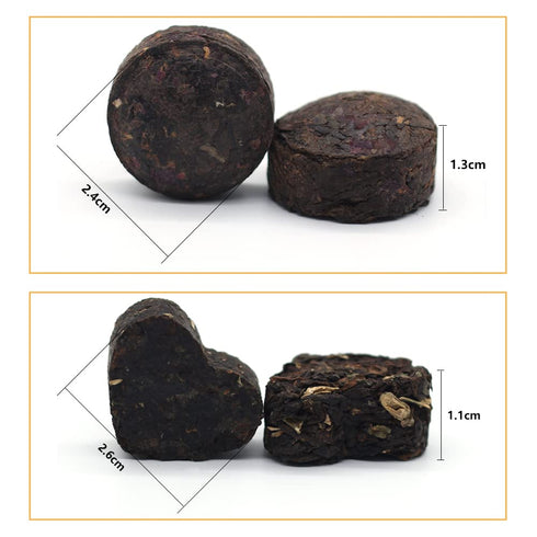 LWXLJMJZC Ripe Puerh Tea Mini Cake 30pcs (10 Tastes*3pcs) | Yunnan Pu-erh Tea | Mini Tuo Cha Black Tea Rice Balls