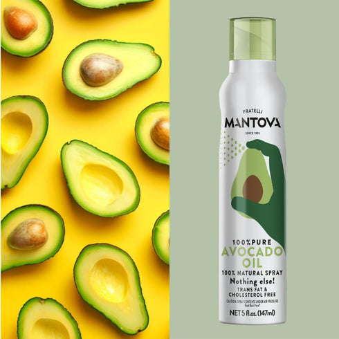 100% 5 oz Mantova Avocado Oil, Pure Cooking Oil Spray, perfect for healthy Keto snacks, baking, grilling, seasoning