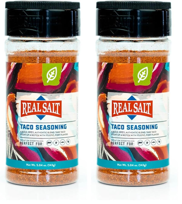 Redmond Real Sea Salt - Natural Unrefined Gluten Free Taco Shaker (Pack