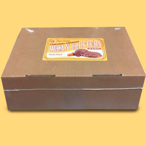 80 5 lb Dark Chocolate Pecan Patties Pieces, Box Dark Chocolate Covered Pecans with Caramel, Pecan Clusters & Turtles