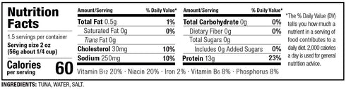 3oz (6 Pack), Gefen Chunk Light Tuna Pouch Low Fat, Easy to Open, Kosher for Passover