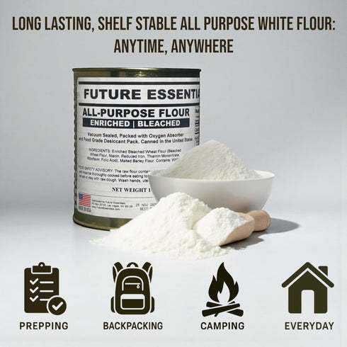 1 (16 oz #2.5 Future Essentials All Purpose Flour Shelf-Stable, Long-Term Storage Baking Flour for Emergency