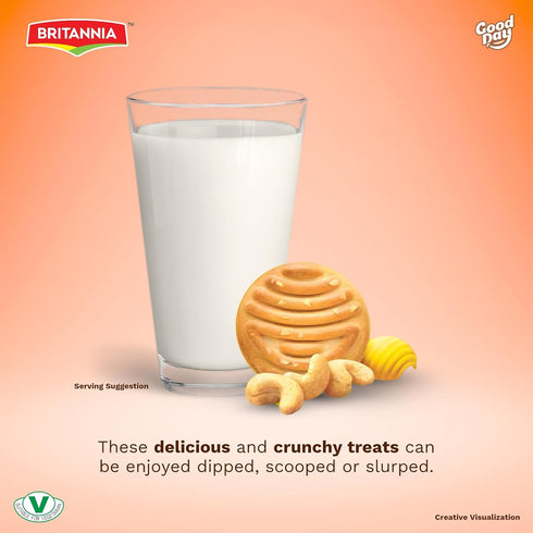 Pack 8.15oz (231g) (Pack 1) Britannia Good Day Cashew Cookies Family - Breakfast & Tea Time Snacks - Delicious Grocery