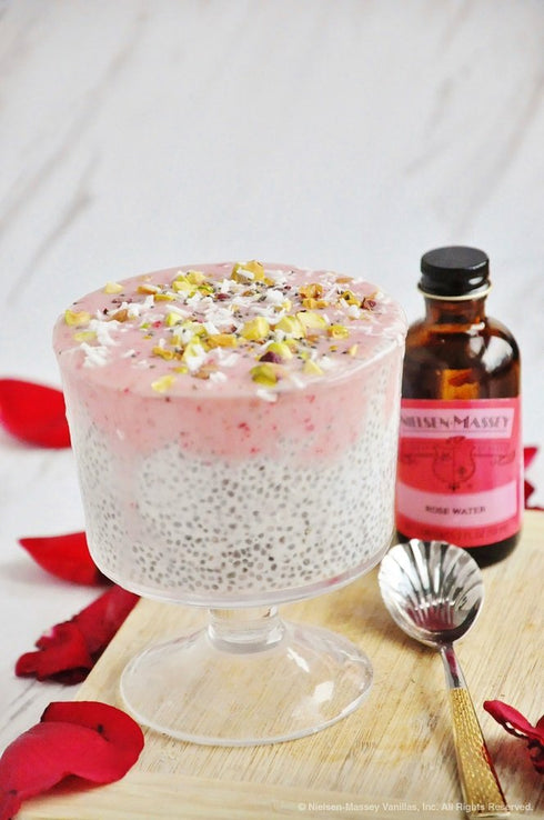 4 Nielsen-Massey Rose Water for Baking, Cooking and Drinks, Ounce Bottle