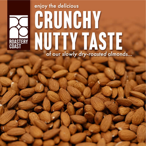 3 LB Roastery Coast - Just Roasted Almonds | Bulk Daily Nuts | Keto Snack | Lightly salted | Plant Protein | Heart