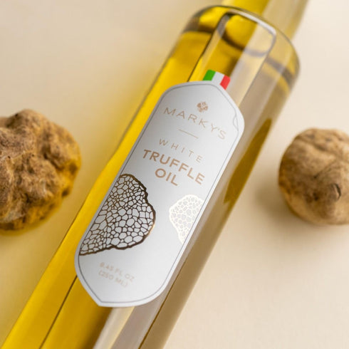 8.4 oz 250 ml MARKY'S Italian White Truffle Oil - / - Olio d'Oliva al Tartufo Bianco Glass Bottle from Italy