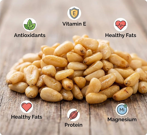 Torre Melissa (Pack 10) 1oz Pine Nuts of - Individual Bags - RAW, Kosher Certified, Gluten-Free, Non-GMO - Premium