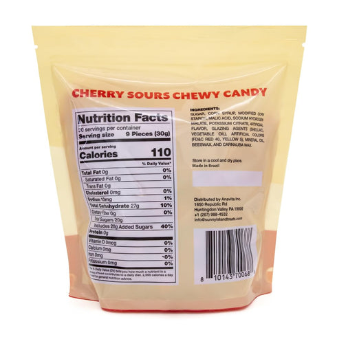 2-Pound Pack Cherry Sours | | Chewy Sweets | Old-Fashioned Delights