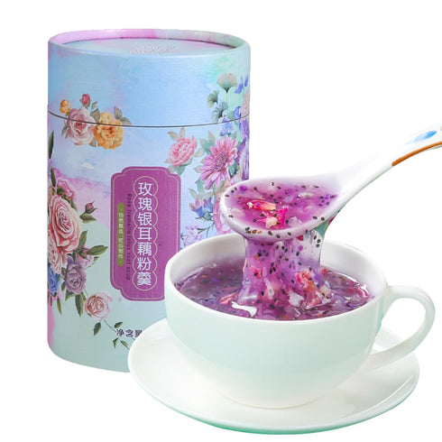 SIJIYUNLI -Rose Silver ear and Lotus Root Powder Soup 350g/12.34oz breakfast, served quickly,