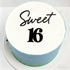 Snlioek 16 16th Black Sweet Cake Topper,Acrylic Happy Birthday Cake Decor for Sweet Sixteen Theme Birthday Anniversary