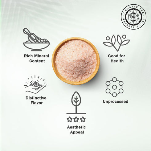 84+ 2.2 (35.2 oz.) Pride Of India - Pure Himalayan Pink Salt - Enriched w/ Natural Minerals, Fine Grind Pound Jar