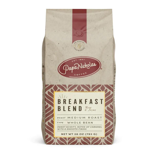 Papanicholas Coffee 28 Whole Bean Coffee, Breakfast Blend, Ounce