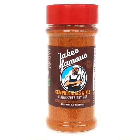 Jake’s Famous Memphis Rub, 4.5 Oz - Gluten Free, Sugar Free, BBQ Rub for Ribs, Brisket