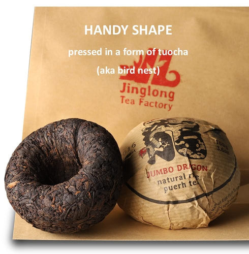 Jinglong Tea Factory Puerh Tea Tuocha Jumbo Dragon, Ripe Pu-erh, 40 Cups, 3.6 Ounce